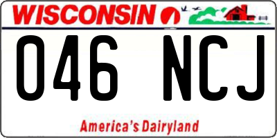 WI license plate 046NCJ