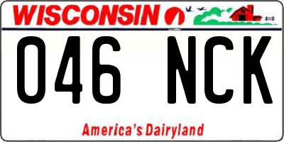 WI license plate 046NCK