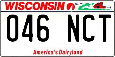 WI license plate 046NCT