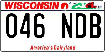 WI license plate 046NDB