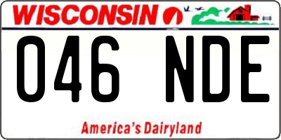 WI license plate 046NDE