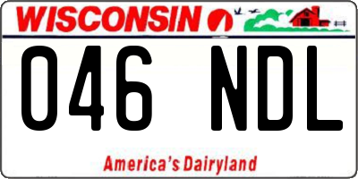 WI license plate 046NDL