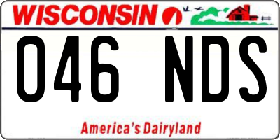 WI license plate 046NDS