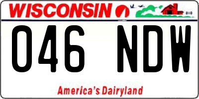 WI license plate 046NDW