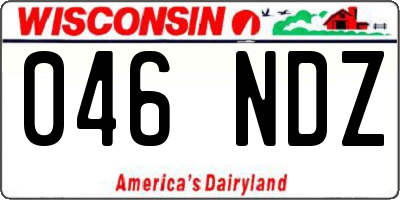 WI license plate 046NDZ