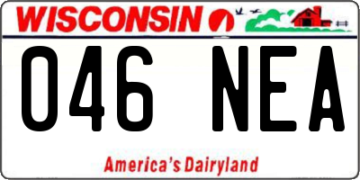 WI license plate 046NEA