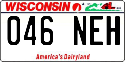 WI license plate 046NEH