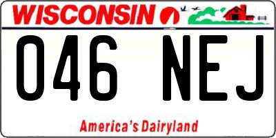 WI license plate 046NEJ