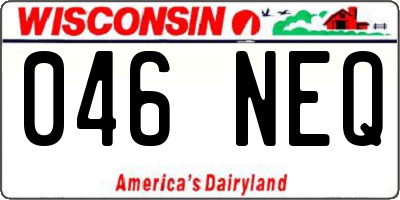 WI license plate 046NEQ