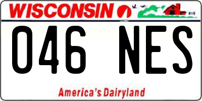 WI license plate 046NES