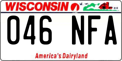 WI license plate 046NFA