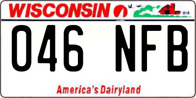 WI license plate 046NFB