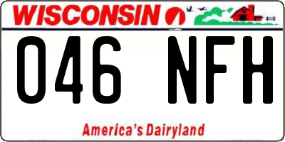 WI license plate 046NFH