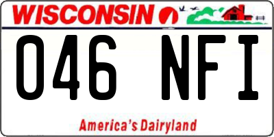 WI license plate 046NFI