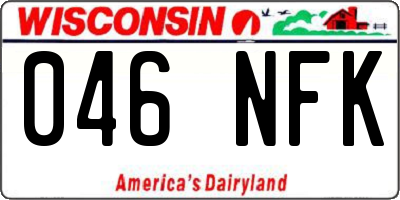 WI license plate 046NFK