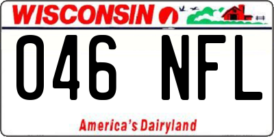 WI license plate 046NFL
