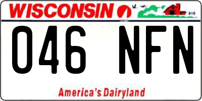 WI license plate 046NFN