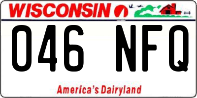 WI license plate 046NFQ