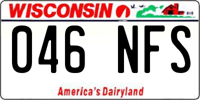 WI license plate 046NFS