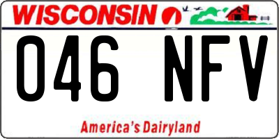WI license plate 046NFV