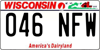 WI license plate 046NFW