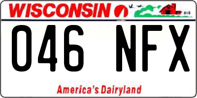 WI license plate 046NFX