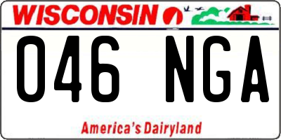 WI license plate 046NGA