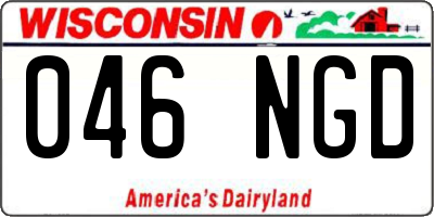 WI license plate 046NGD