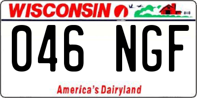 WI license plate 046NGF