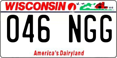 WI license plate 046NGG