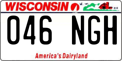 WI license plate 046NGH