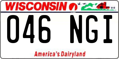 WI license plate 046NGI