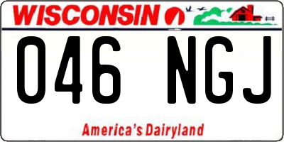 WI license plate 046NGJ