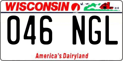 WI license plate 046NGL