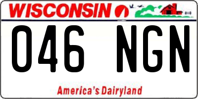 WI license plate 046NGN
