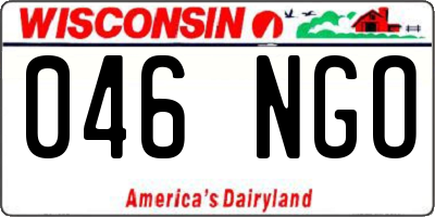 WI license plate 046NGO