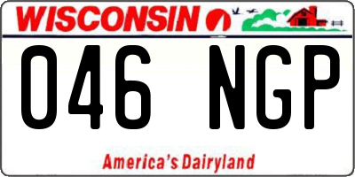 WI license plate 046NGP