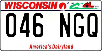 WI license plate 046NGQ