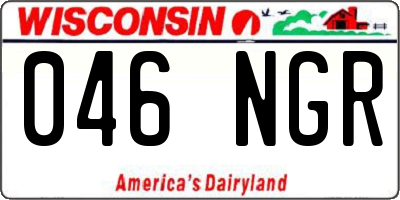 WI license plate 046NGR