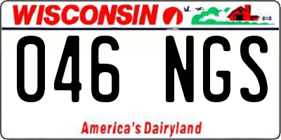 WI license plate 046NGS
