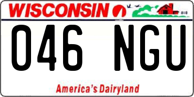 WI license plate 046NGU