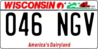 WI license plate 046NGV