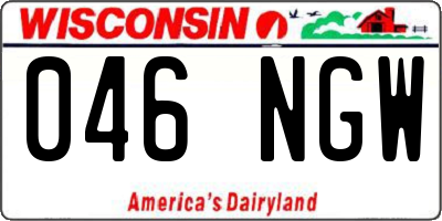 WI license plate 046NGW