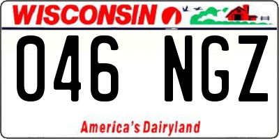 WI license plate 046NGZ