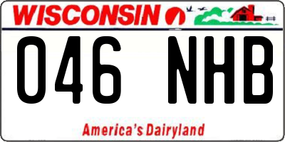 WI license plate 046NHB