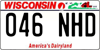 WI license plate 046NHD
