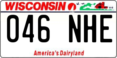 WI license plate 046NHE