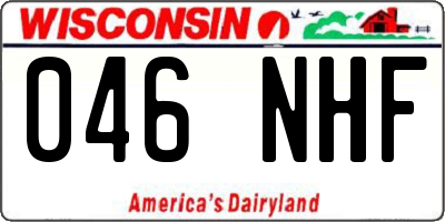 WI license plate 046NHF