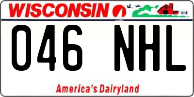 WI license plate 046NHL