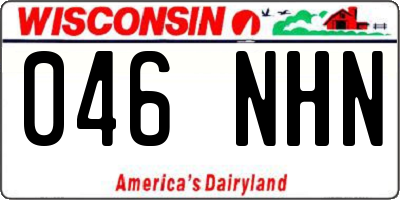 WI license plate 046NHN